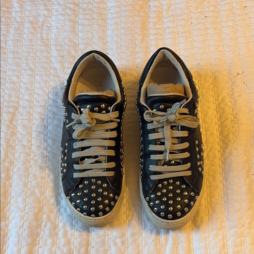 Steven by Steve Madden Black Studded Sneakers